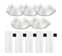 10 Pack Steam Mop Cover Pads for Karcher Steam Cleaner Accessories - 5 Floor Cloth Pads + 5 Hand Nozzles Cloth Cove - Compatible with Karcher EasyFix SC1 SC2 SC3 SC4 SC5 - Washable Microfibre Cloths