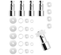 10 Pack Steam Valve Universal Replacement Floater and Silicone Sealer Gasket Set for 5, 6 or 8 Quart Pressure Cookers, Such as XL, YBD60-100, PPC780, PPC770, PPC790,Silver