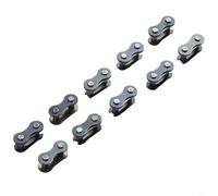10 Pack Steel Single Speed Chain MASTERs Link for 1 2 3 Speed Bikes, 1/2 x 1/8 Inch Quick Connector Joint, Black Half by One Eighth Joiner for Cruiser Low RIDERs Bicycle