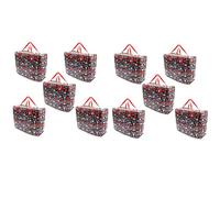 10 PACK Storage Bags Dark Butterfly Design 75x60x25cm Heavy Duty X-Large With Zip Waterproof Durable Reusable Foldable Laundry Clothing Wardrobe Storage Moving House Shopping Toy Extra Large Jumbo