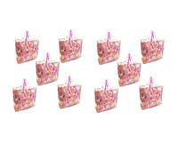 10 PACK Storage Bags Pink Flower Design 75x60x25cm Heavy Duty X-Large With Zip Waterproof Durable Reusable Foldable Laundry Clothing Wardrobe Storage Moving House Shopping Toy Extra Large Jumbo
