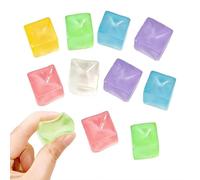 10 Pack Stress Balls Ice Cube, Slow Rising Ice Cube Stress Balls, Sensory Fidget Toy for Anxiety Relief, Square Shape Squish Balls, Nice Cube Squish for Party Favors