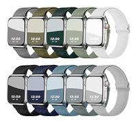 10 Pack Stretchy Strap Compatible with Apple Watch Straps 44mm 42mm 45mm 49mm for Women Men, Elastic Nylon Fabric Solo Loop Replacement Band for iWatch Series Ultra SE 9 8 7 6 5 4 3 2 1