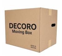 10 Pack Strong Large Reusable Cardboard Storage Packing Moving House Boxes 52cm x 30cm x 30cm with Handles - 52x30x30cm Box Mailer 47 Litres Capacity moving boxes large strong (Brown, 52x30x30cm)