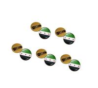 10 Pack Stylish Syria Flags Pin Accessory Everyday Wear Alloy Texture Perfect For Adding Personality To Any Outfit Metal