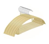 10 Pack Sweater Clothes Hanger No Shoulder Bump 42CM Wide Heavy Duty Coat Metal Hangers for Closet Non Slip PVC-Coating for Sweaters,Dresses,Jackets,Pants,Shirt
