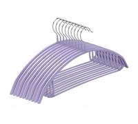 10 Pack Sweater Clothes Hanger No Shoulder Bump 42CM Wide Heavy Duty Coat Metal Hangers for Closet Non Slip PVC-Coating for Sweaters,Dresses,Jackets,Pants,Shirt