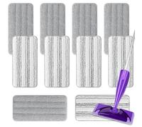 10 Pack Swiffer WetJet Replacement Mop Pads,Compatible with Swiffer WetJet Hardwood and Floor Spray Mop,Size:11.6''*5.51'',Grey