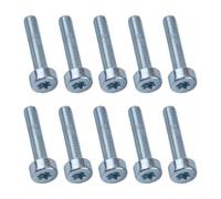 10 Pack T27 Torx-Screws M5 x 25mm Compatible for Oleo-Mac Lawn Mower Equipment, Replacement Bolts for Stihl-Makita Garden Tools, High Quality Metal Hardware Parts, Easy Installation