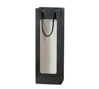 10-Pack Tall Window Bags for Bottles and Flowers Premium Clear PVC Display, Elegant Single Stem Flower Bouquet(Nero)