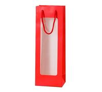 10-Pack Tall Window Bags for Bottles and Flowers Premium Clear PVC Display, Elegant Single Stem Flower Bouquet(Rot)