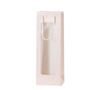 10-Pack Tall Window Bags for Bottles and Flowers Premium Clear PVC Display, Elegant Single Stem Flower Bouquet(Rose)