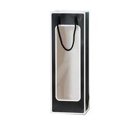 10-Pack Tall Window Bags for Bottles and Flowers Premium Clear PVC Display, Elegant Single Stem Flower Bouquet(Black White)