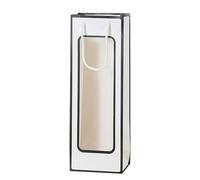 10-Pack Tall Window Bags for Bottles and Flowers Premium Clear PVC Display, Elegant Single Stem Flower Bouquet(White Black)