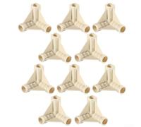 10 Pack Tent Pole Connectors, For 16mm Poles, Right Angle And Straight Fittings, For Beach Tents, Mesh Canopies, Plant Greenhouses, White PP(16mm right-angle tee)