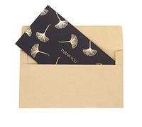 10 Pack Thank You Cards with Craft Envelopes Black Greeting Cards Blank Interior with Ginkgo Biloba Gold Foil Elegant Flower Design Blank on the Inside Perfect for Birthdays Showers Weddings Business