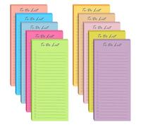 10 Pack To Do List Notepads, 500 Tear-Off Sheets, Weekly Planner (Bright)