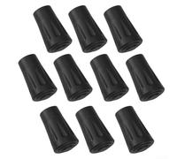 10 Pack Trekking Pole Tip Covers, Rubber Ferrule for Hiking Poles, Anti Slip Walking End, Lightweight Outdoor Nordic Walking Protectors,