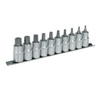 10 PACK TRX Star Socket Bit Set - 1/2" Square Drive - T20 to T70 TORX Knurled