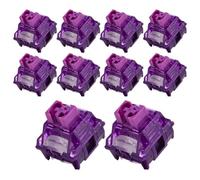 10 Pack TTC V2 Mechanical Keyboard Switches with Enhanced Transparency and Dust Proof Wall Structure for MX Housing Keycaps (Purple)