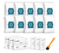 10 Pack TU 3D Efficiency Dust Bags for Miele Hoover Pure TU Vacuum Cleaners Bag-Fits for Guard S1/ L1 Junior/Silence/Allergy/Parquet XL/AllFloor/Cat Dog/Flex/Comfort Series with 3 Exhaust Filters