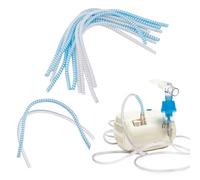 10 Pack Tubing Support Crimp Straightener, Nasal Cannula Hose Accessories, Prevents Anti Kinking & Bending Spiral Cable Wrap Tube Protector for Respiratory Devices (Radiant Blue & Radiant Silver)
