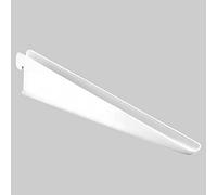 10 Pack Twin Slot Shelf Bracket, Wall Mounted Double Slot Shelving, Adjustable, Modular Shelves Bracket U Bracket - Antibacterial - White (610mm)