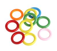 10-Pack Unfinished Wooden Rings Natural Wood Circles With Colorful Paint For Bird Parrot Toy 0.8" 1.3" 1.6" Bands