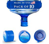 [10 Pack] USA Made 3 & 5 Gallon Water Bottle Caps - Spill Proof 5 Gallon Water Jug Cap fits 2, 3, 5, 6 Gallon Water Jugs - 5 Gallon Water Jug Lid - Lids for 5 Gallon Jug Cap, 3 Gallon Water Jug Cap