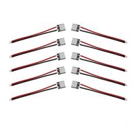 10-Pack USB-C 2-Pin Female Welding Wire Connector Cable for DIY 5V Charging Projects - Stainless Steel & Brass Contacts, PVC Insulated, 3A Ra