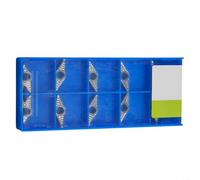 10 Pack VCGT110308-AK H01 Carbide Turning Inserts Specially For Aluminium Alloy, High Gloss for surface Finish Indexable Lathe Tips For Roughing & Semi-Finishing Machining Operations, Silver Coating