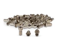 (10 Pack) Viewi Screw on F Plug Connectors for Satellite TV Twin Cable - Internal Diameter of Plugs is 4mm to fit CT63 / CT64 / WF65 / Coaxial Cables
