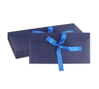 10 Pack Vintage Blue Kraft Gift Envelopes with Ribbon & Buckle, 22x10.9CM Cash Money Wallets for Birthday, Holidays, Invitations & Festive Greetings (Blue)