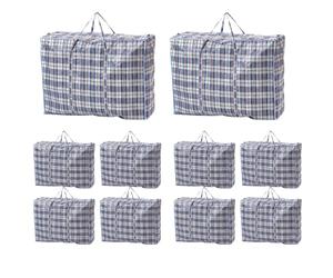 10 PACK VIROSA Extra Value Large Strong and Durable Laundry Bags 60 X 50CM | Ideal for Laundry/Moving House/Shopping/Storage | Reusable Jumbo Zip Bags (One Size, 10, count)