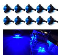 10 Pack Waterproof Marine Boat LED Lights, LED Underwater Lighting, Utility Led Interior Lights Navigation Lights Deck Courtesy Lights 12V for Yacht Boat Fishing Pontoon Sailboat Kayak (Blue)