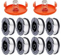 10-Pack Weed Eater Spool Replacement For Black+Decker Af-100 - Includes 8 Spools, 2 Trimmer, 2 Springs & 30Ft 0.065" Line