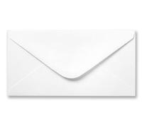 10 Pack White Envelopes for Greetings Cards, Crafts, Wedding Invitations, Business Stationery - 100gsm Gummed (DL 110mm x 220mm)