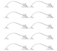 10 Pack Window Restrictor Locks for UPVC, Child Safety Window Locks with Keys, 20cm Stainless Steel Cable Wire Limiter for Kids Baby Proofing, Home School Public Security Door Catch, White