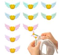 10 Pack Wings Knitting Needle Stoppers Knitting Needles Point Protectors Silicone Needle Point Protectors Knitting Accessories and Supplies Knitting Tools