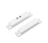 10 Pack Wired Window Sensor Magnetic for reed Switch for Burglar Alarms Silver Metal Door Frame Security Fit