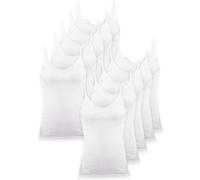 10-pack women's strap tops Cotton by Schöller 58509-26-510 Size 12-26 White