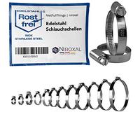 10-Pack Worm Drive Hose Clamps - Stainless Steel W4 V2A, 100-120mm Range, 12mm Width | Screw/Band Clamps DIN 3017