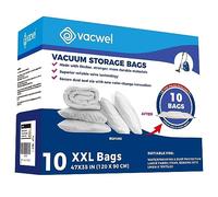 10-Pack XXL - Jumbo Vacuum Storage Bags - Space Vacuum Storage Bags for Clothing Space - Ideal for Comforters, Blankets & Sealing Large Oversize Clothing Post-Winter - 10x XXL Size (47x35in)