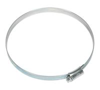 10 PACK Zinc Plated Hose Clip - 130 to 160mm Diameter - External Pressed Threads