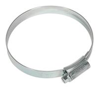 10 PACK Zinc Plated Hose Clip - 70 to 90mm Diameter - External Pressed Threads
