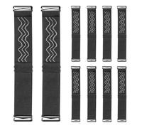 10 Packs Black Adjustable Elastic Band for Wigs with Silicone Strips, Wig Strap to Secure Wig, Nonslip Removable Buckles Wig Band for Making Keeping Hold Wigs Cap Accessories (Villus)