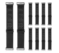 10 Packs Black Adjustable Elastic Band for Wigs with Silicone Strips, Wig Strap to Secure Wig, Nonslip Removable Buckles Wig Band for Making Keeping Hold Wigs Cap Accessories (Polyester)