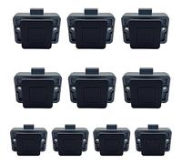 10 Packs Black Square Cupboard Push Button Lock, Zinc Alloy Metal Drawer Knobs Door Cabinet Latch for Boats Yachts Motorhome Caravan RV Campers Marine