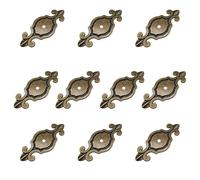10 Packs Cabinet Knob Back Plates, 2.9in Length and 1.2in Width, Bronze