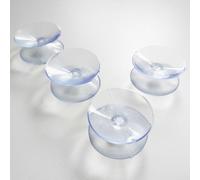 10 Packs Clear Suction Cups PVC Plastic Suckers for Glass Without Hooks Window Sucker Mushroom Head Suction for PADS Round Button Suction Cup for Home (20mm)